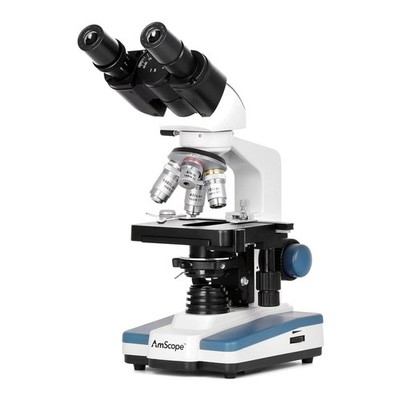 AmScope B120C-E Binocular Compound Microscope 40X 2500X New Open Box