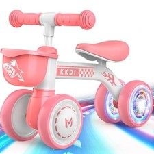 Baby Balance Bike Toys for 1 2 Year Old, Pink Toddler Bike, Racing style-Pink