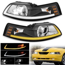 Led Projector Headlights Wsequential For 1999-2004 Ford Mustangled Tube Bar Led Projector Headlights Wsequential For 1999-2004 Ford Mustangled Tube Bar