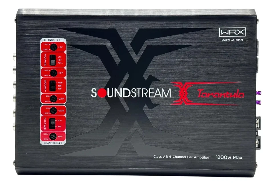 Soundstream WRX-4.300 Tarantula compact  4-Channel Class AB 1200W Car Amplifier - Image 4 of 4