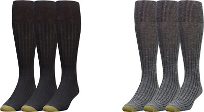 Gold Toe Men's Windsor Wool 3-Pack Over the Calf Socks Gold Toe Men's Windsor Wool 3-Pack Over the Calf Socks