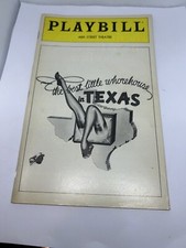 1981 Playbill The Best Little Whorehouse in Texas by Larry King, Tommy Tune