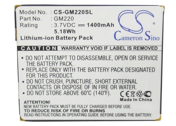 Ersatzakku - CS-GM220SL - Archos Gmini 220 - 3,7 Volt 1400Mah Li-Ion-image