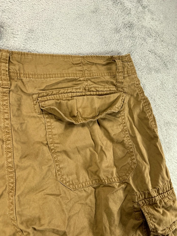 Pantalones Cortos de Carga Faded Glory Para Hombres 38 Marrón Militar Bolsillos Tácticos 100% Algodón 13" Foto 2 de 4