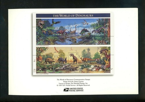 US FDC #3136 / 3136j USPS Ceremony Program 1997 CO World Dinosaurs Einiosaurus - Picture 6 of 6