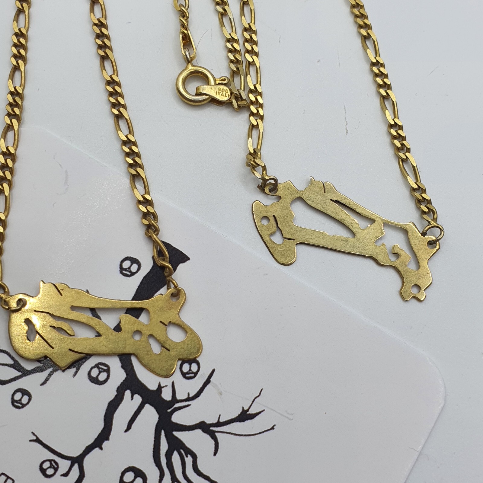 Photo 4 of Gold Plated sterling Silver Necklace Job Lot X2 , 20"&22" Bdlot N75