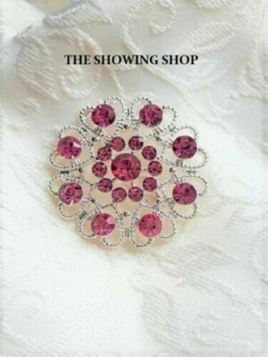 SCHÖNE ROSA STRASS ANSTECKNADEL