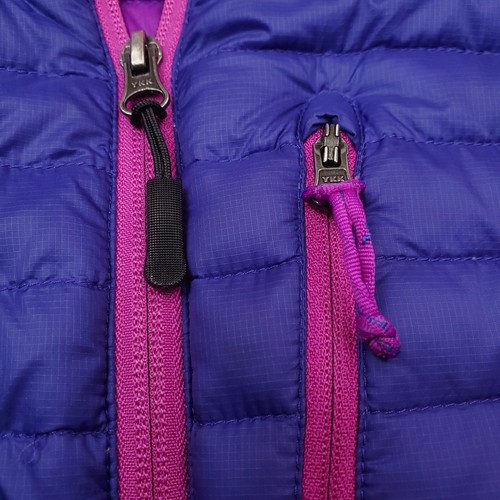 LL Bean Jacket Girls Large Purple Down Puffer Coat 650 Fill Packable Lightweight - Picture 3 of 19