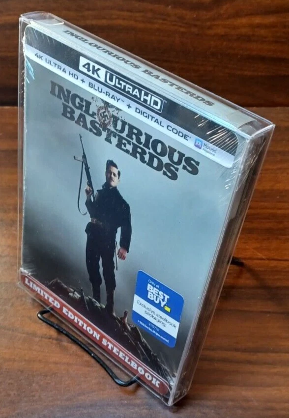 Inglorious Basterds 4K STEELBOOK (4K+Blu-ray) NEW-w/PROTECTIVE SLEEVE-Free S&H - Image 2 of 4