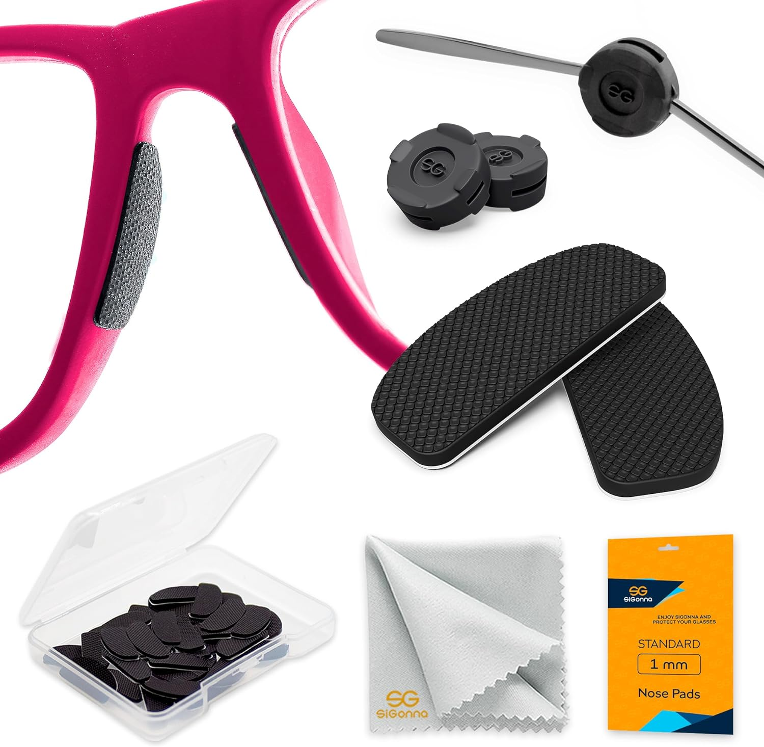 Eyeglass Nose Pads - Super Slim Design - Suitable for Plastic Frames, Sunglasses