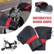 1 Pair Motorcycle Handlebar PU Glove Bike Windproof Rainproof Large Guard Warmer