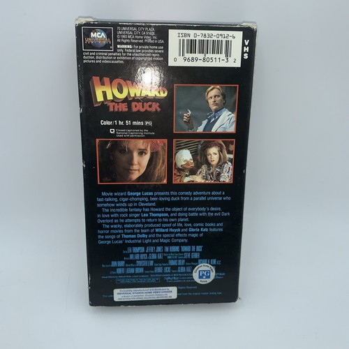 Howard the Duck VHS (VHS, 1986) - Foto 3 di 5