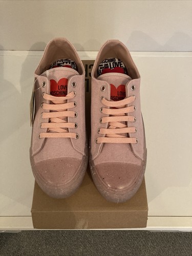 pink moschino trainers