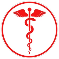 Medical Sign Snake Icon Bumper Sticker Military Vinyl Soldier Decal 5"