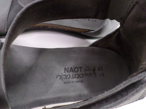 NAOT Rianna Cork Sandal Womens 41 US 9.5 Grey Leather Strappy Gladiator - Picture 7 of 8