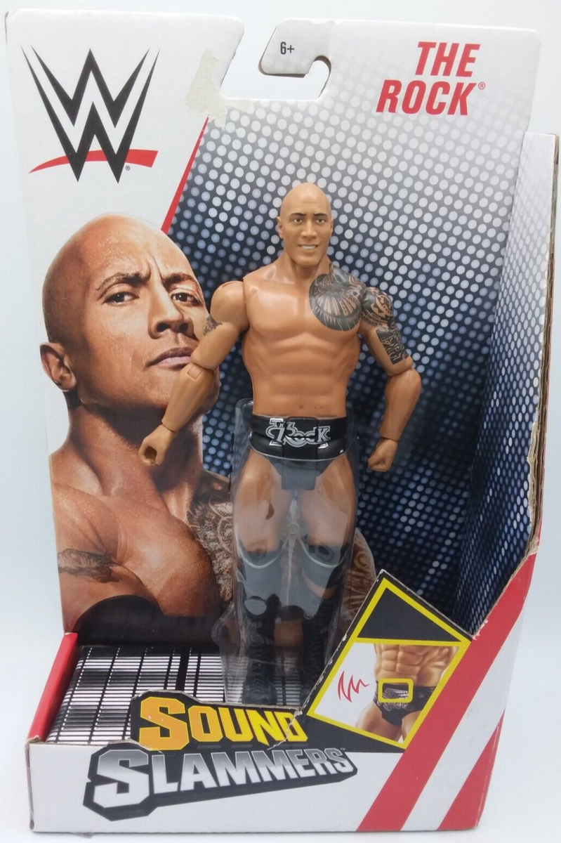 Sound Slammers The Rock Wwe Wrestling Action Figure Dwayne Johnson Mattel Wcw