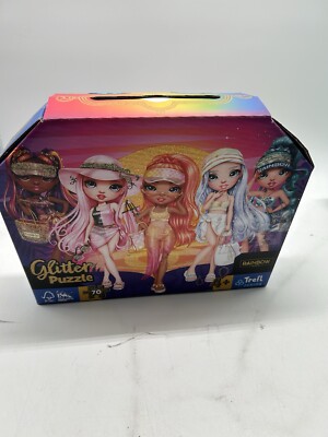 Trefl Junior Glitzer Puzzle Rainbow High, Glitter, 70 Teile, 41 x 27.5 cm, 53020
