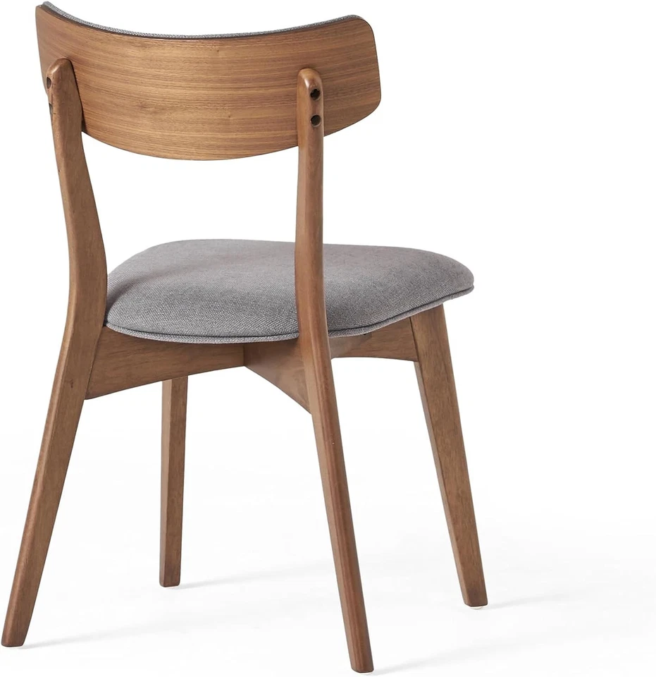 Cadeiras de jantar modernas Christopher Knight Home Abrielle meados do século - Cinza escuro - Imagem 3 de 4