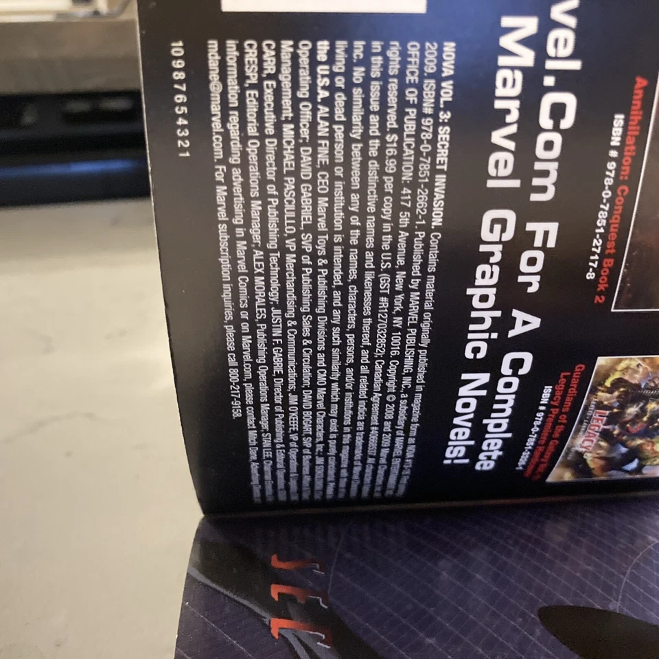 Marvel Comics Nova Vol. 3 Secret Invasion Paperback 2009 Tpb primera impresión Foto 2 de 4