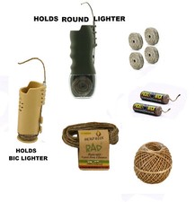 HEMP POCKET WICK LIGHTER SLEEVE UNBLEACHED BEESWAX 6 / 8 METER 20 FOOT WICK