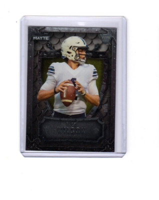 2021 Wild Card Matte Weekend Warrior Gold Shield Zach Wilson Rookie 8/10