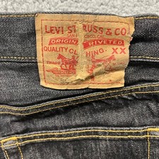 Levis 501 Jeans Mens 36x32 Fits 34x31 Dark Wash Straight Leg Denim Button Fly