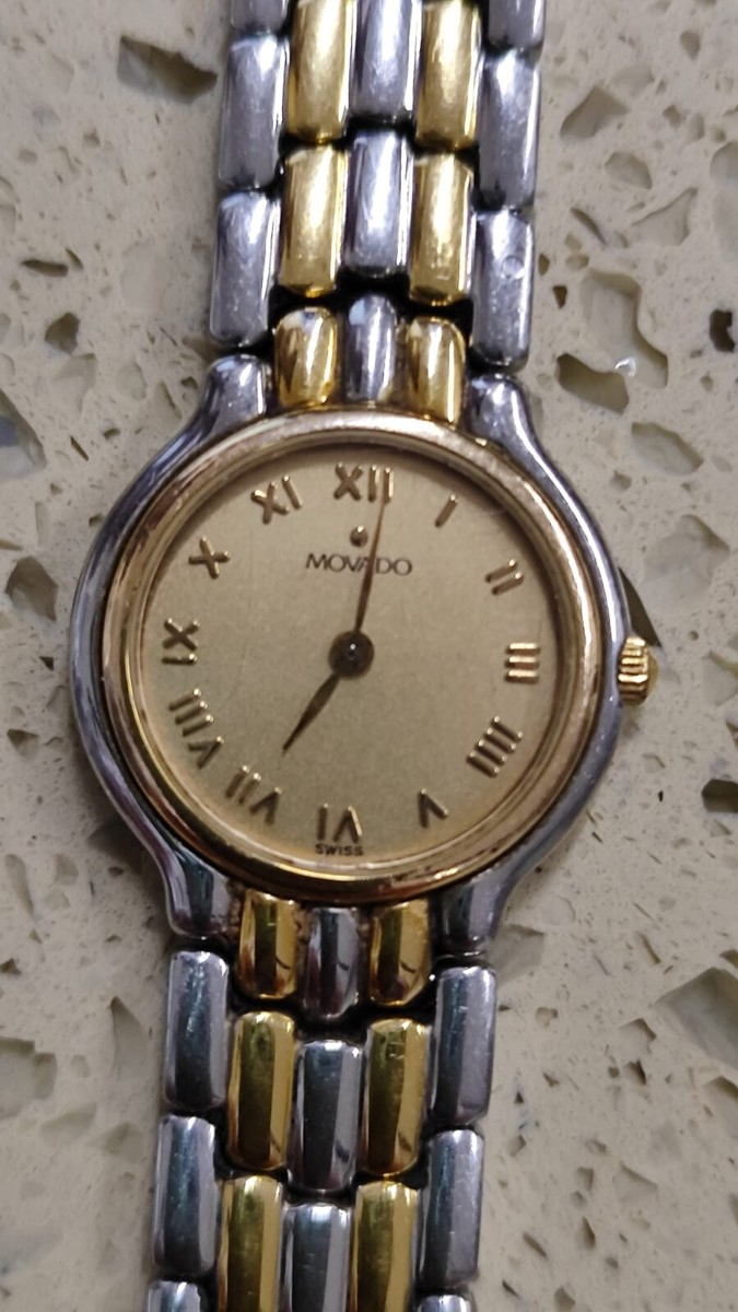 Movado 81.25.820 Stainless Steel Quartz Ladies gold plated watch
