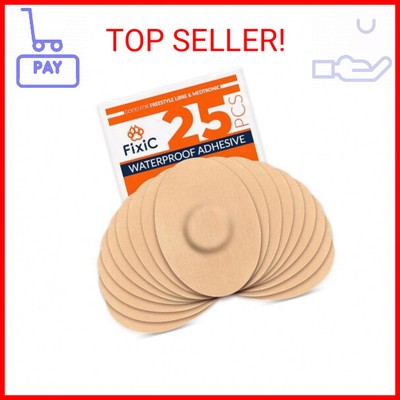 FixiC Freestyle Adhesive Patches 25 PCS   Good for Libre 1, 2, 3 & Plus   G7 & S