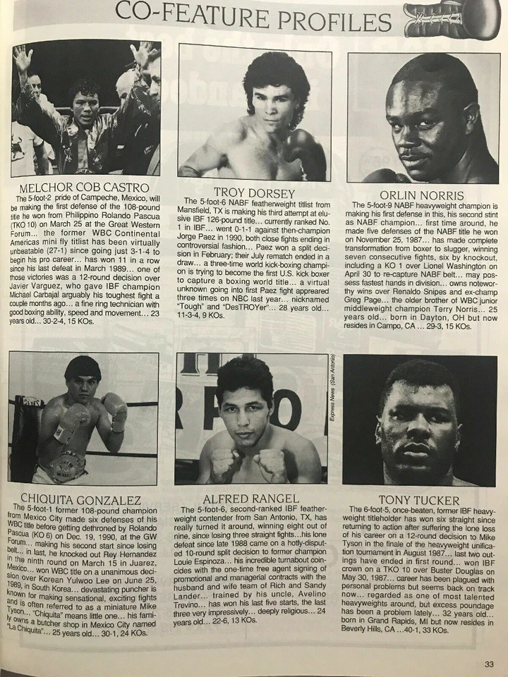 Virgil Hill vs Thomas Hearns onsite program boxing TOMMY THE HITMAN - Image 2 of 2