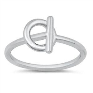Free Gift Packaging Sterling Silver Rigid Toggle Ring