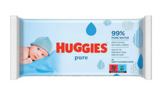 Lot of 3 Huggies Pure Baby Wipes Pack of 56 