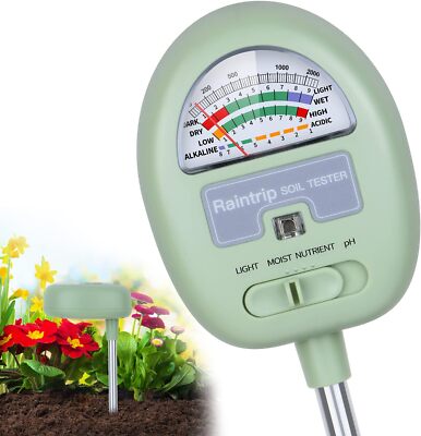 Soil Moisture Meter, 4-in-1 Moisture Meter for Plants, Tester for Moist,  Light,N | eBay