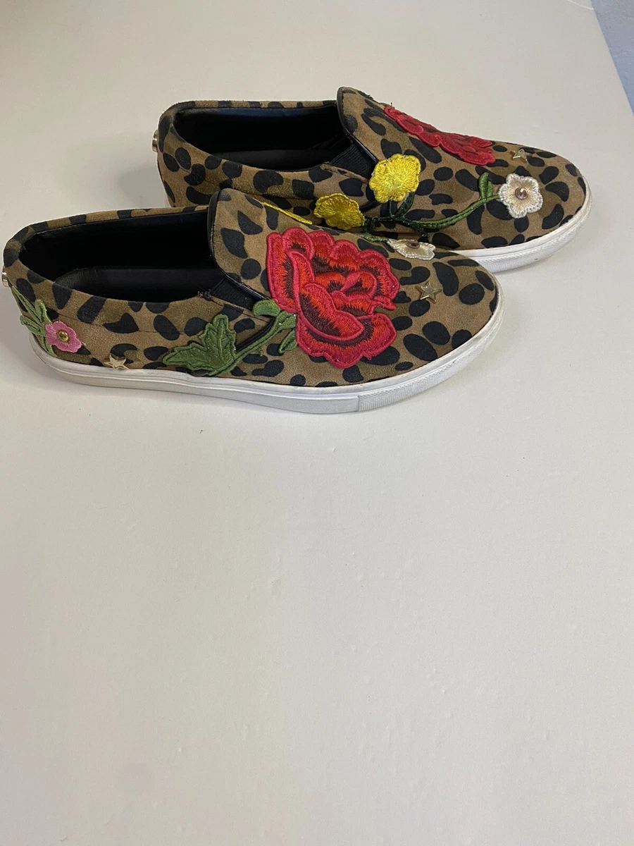 Steve Madden Even Leopard Floral Slip On Sneakers 7 eBay