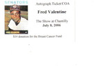 Washington Senators Fred Valentine autographed 8 x 10 photo — photo 2