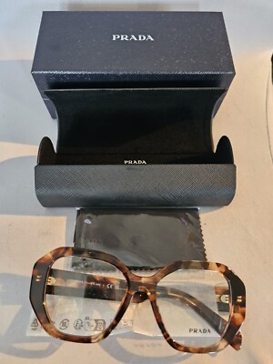 NEW Prada VPR A07 Eyeglasses 07R-1O1 Brown Tortoise Cat Eye  100% AUTHENTIC 140