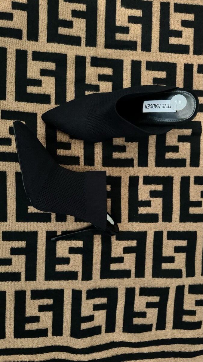 Steve Madden Black stiletto Mules Size UK