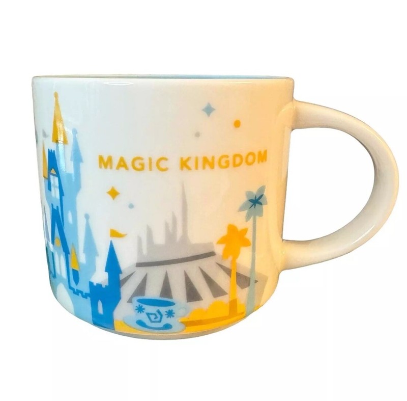 Disney Starbucks Vintage Magic Kingdom Coffee Mug “You Are Here” Collection-New!