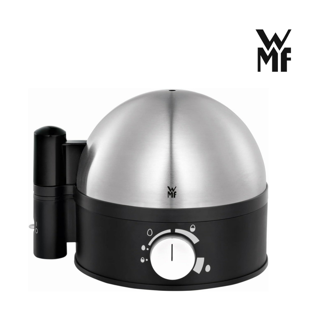 WMF STELIO Eierkocher (7 Eier, 380 W, Edelstahlheizschale) Messbecher mit Eipick