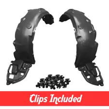 Front Driver & Passenger Fender Liner Set w/ Clips For 2011-2013 Toyota Corolla