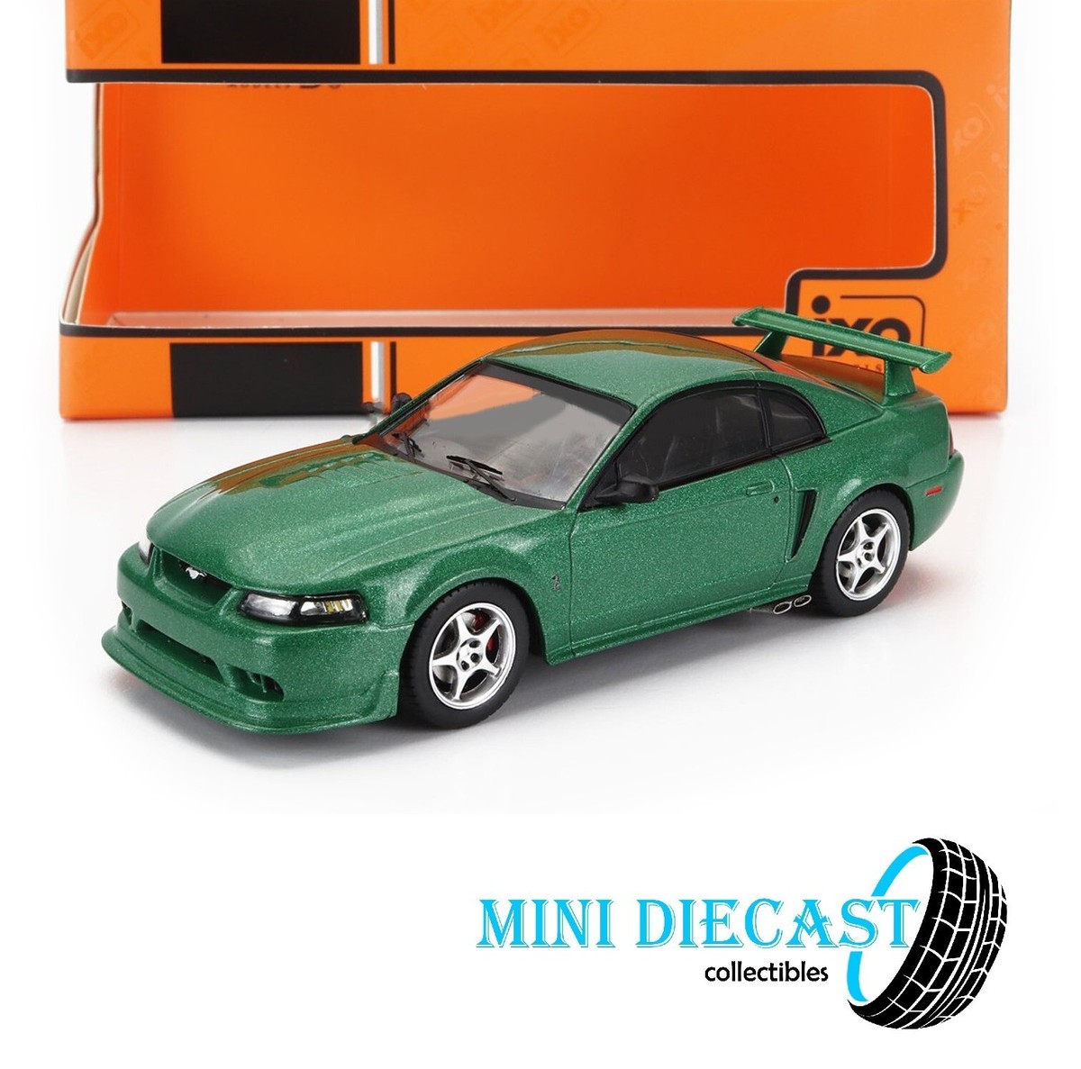 2000 FORD MUSTANG STV COBRA R COUPE GREEN 1:43 SCALE BY IXO-MODELS