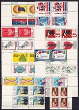 US - Five Cent Plate Blocks  16  . Mint Never Hinged