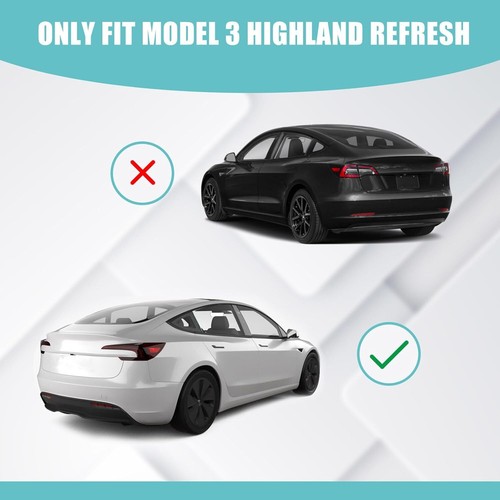 Rear Spoiler Wings for 2025 2024 Tesla Model 3 Highland Accessories Matte Black - Picture 5 of 7