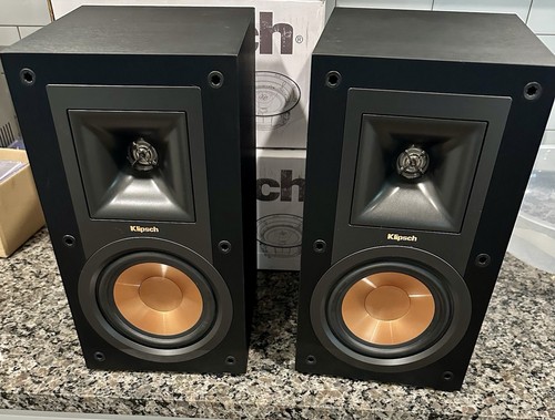 Klipsch R-15M Bookshelf Speakers - Black, Pair (2)
