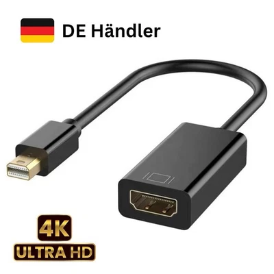 MARKENLOS Mini Displayport auf HDMI Adapter Mini DP auf zu HDMI Kabel Wandler Konverter 4K