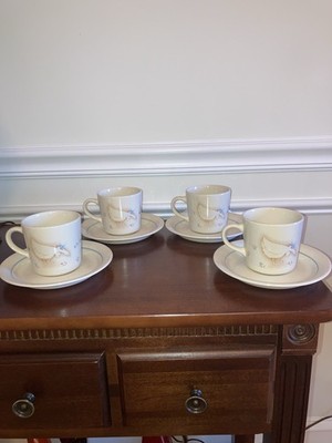 Corelle Goose Country Promenade Cup And Saucer Set Of 4 By Corning
