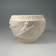 Donatello Roseville Ivory Cherub Putti Jardiniere Vase Planter Unmarked Vintage