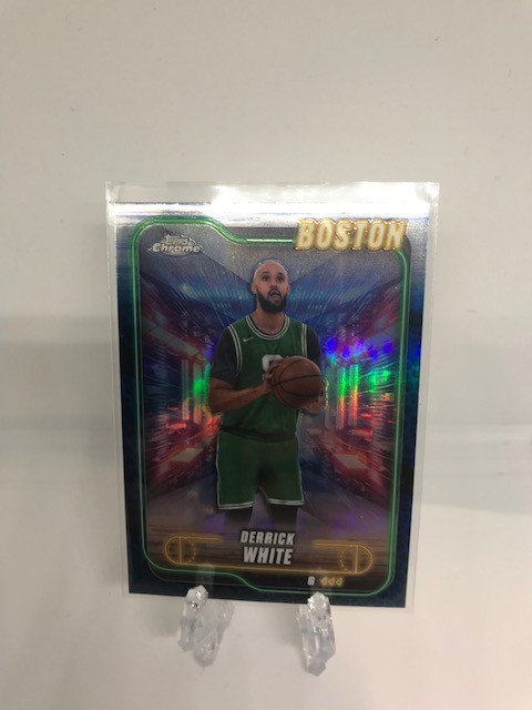 2024-25 Topps Chrome Derrick White #45 Boston Celtics Blue Refractor