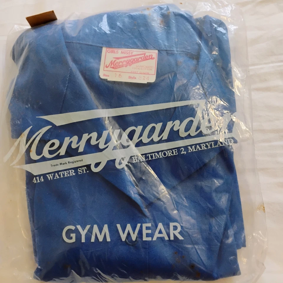 Vintage 50s Gym Romper Merrygarden Gym Wear Missy Size 16 New Old Stock Sm-Med - Image 2 of 4