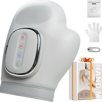 Smart Heated Air Hand Massager - 3D Acupressure Kneading, 6 Modes - Alleviates