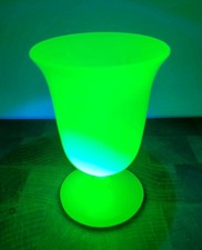  Fenton ? Mckee ?Jadite Green Milk Glass Footed Goblet Vase RARE!  4.5" Vintage 